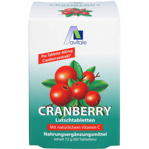 Avitale Cranberry Lutschtabletten mit natürlichem Vitamin C, 60 St. Tabletten