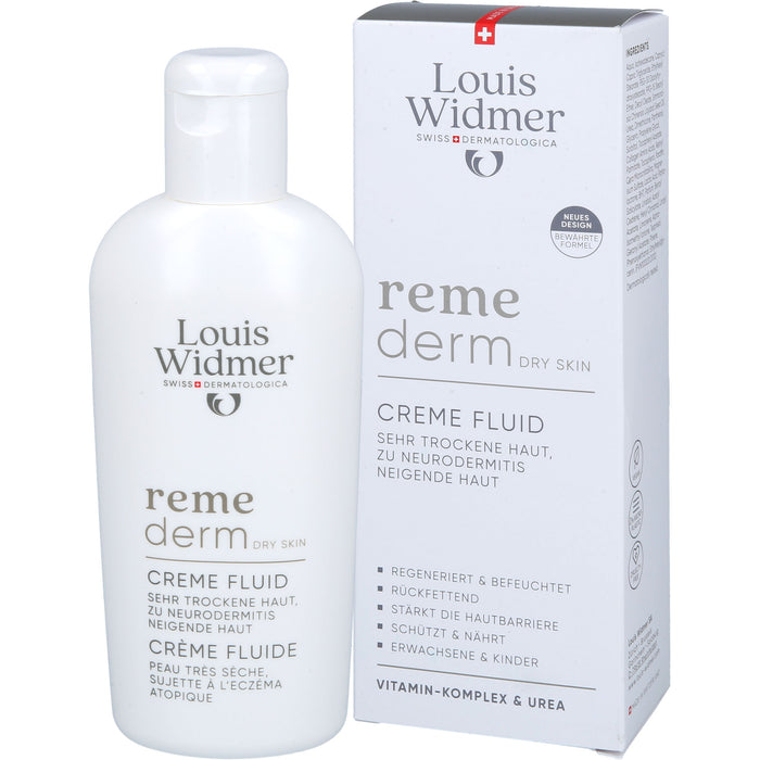 Louis Widmer remederm Creme Fluid für sehr trockene Haut, 200 ml Lösung