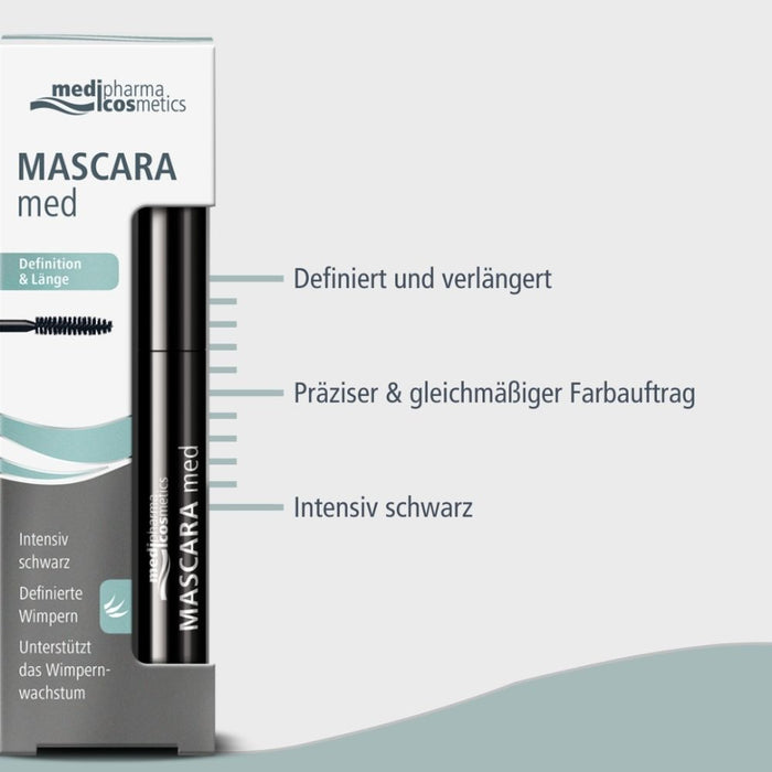 medipharma cosmetics Mascara med intensiv schwarz, 1 St. Stift