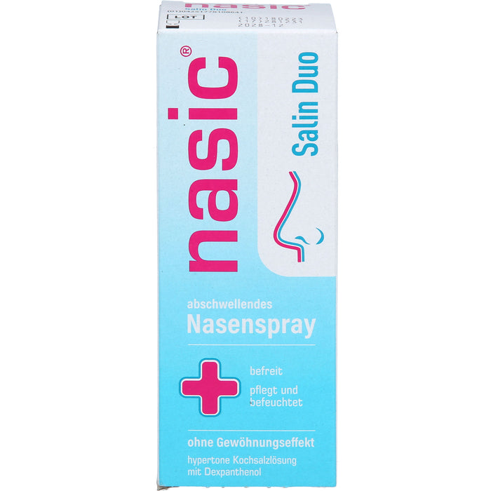 Nasic Salin Duo Nasenspray befreit, pflegt und befeuchtet, 15 ml Lösung