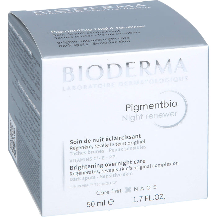 BIODERMA Pigmentbio Night Renewer aufhellende Nachtcreme für zu Pigmentflecken neigende Haut, 50 ml Creme