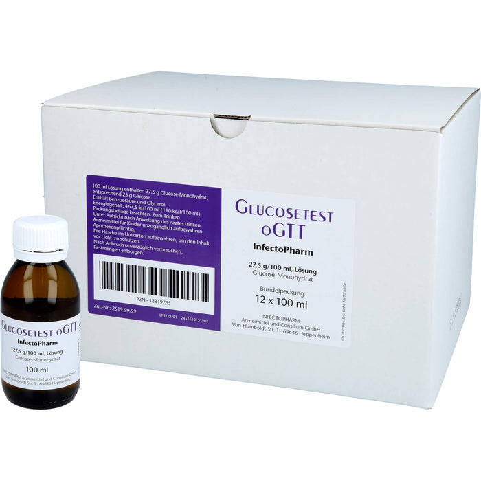 Glucosetest Ogtt 27.5g/100, 12X100 ml LSE