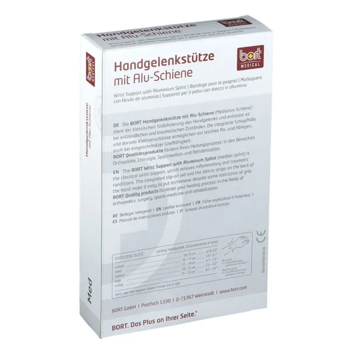 BORT Handgelenkstütze Aluschiene re schwarz sm, 1 St. Bandage