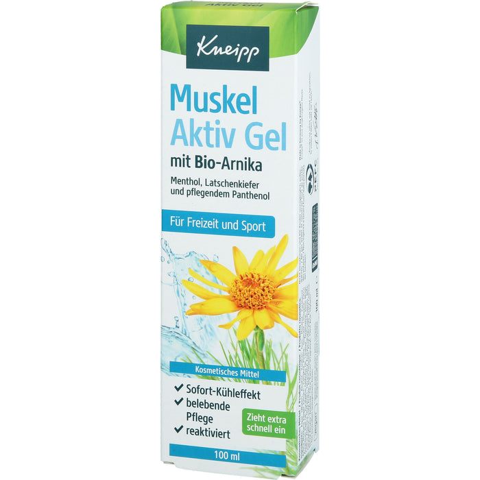Kneipp Muskel Aktiv Gel mit Bio-Arnika, Menthol & Latschenkiefer, 100 ml Lösung