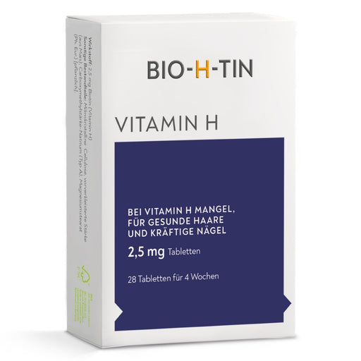 BIO-H-TIN Vitamin H Tabletten 2,5 mg beugen einem Mangel an Vitamin H vor, 28 St. Tabletten