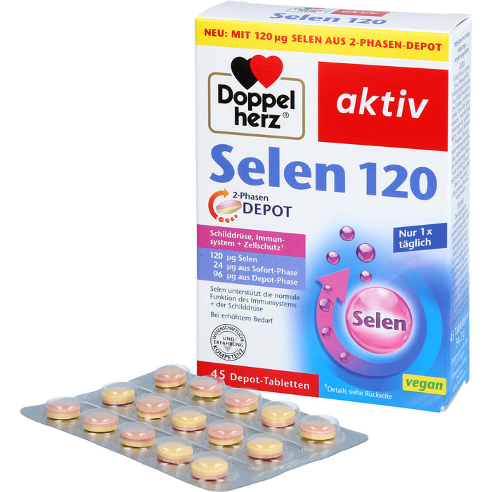 Doppelherz aktiv Selen 120 2-Phasen Depot-Tabletten, 45 St. Tabletten