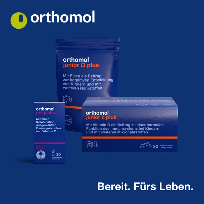 Orthomol Pro junior - enthält eine Kombination ausgewählter Darmsymbionten und Vitamin C - Kautabletten, 30 St. Tagesportionen
