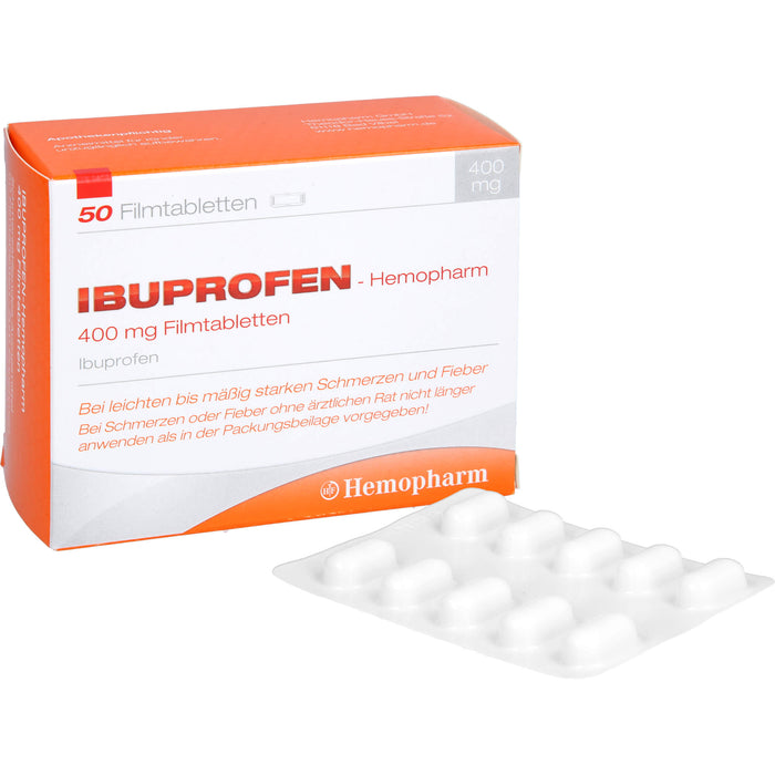 Ibuprofen-Hemopharm 400 mg Filmtabletten, 50 St. Tabletten