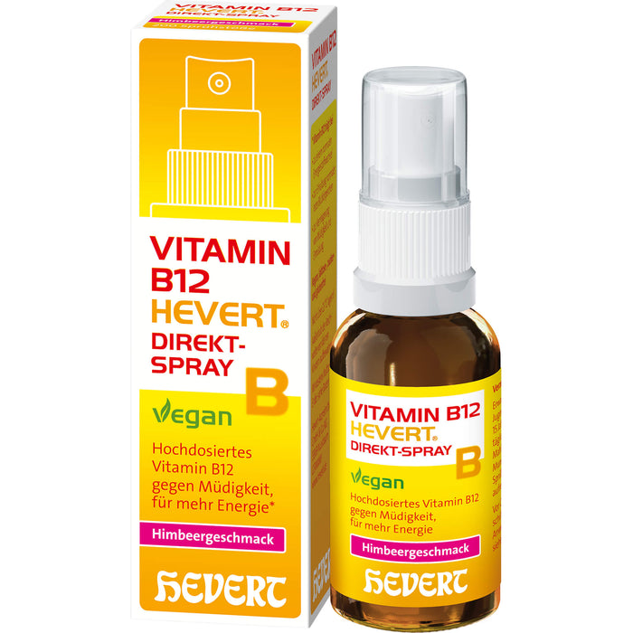 HEVERT Vitamin B12 Direkt-Spray hochdosiertes Vitamin B12 gegen Müdigkeit, für mehr Energie, 30 ml Lösung