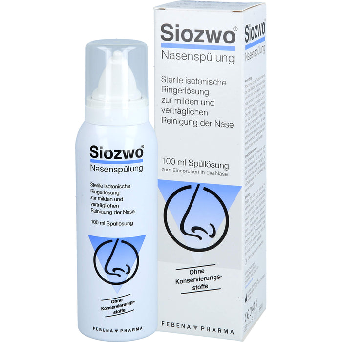 Siozwo  Nasenspülung, sterile isotonische Ringerlsg. (ohne Konservierungsstoffe), 100 ml Nasendusche