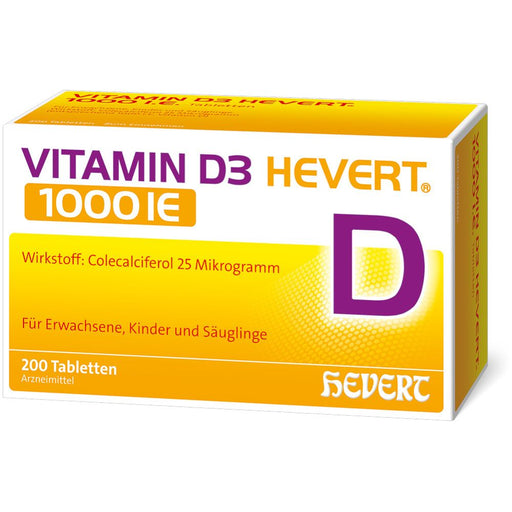 Vitamin D3 Hevert 1000 Ie, 200 St TAB