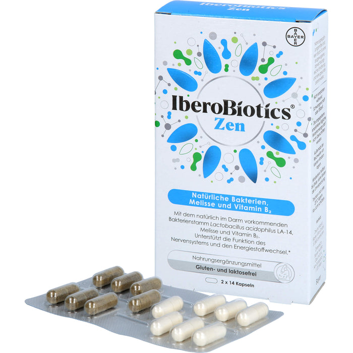 IberoBiotics Zen Kapseln für ein gutes Bauchgefühl in stressigen Zeiten, 14 St. Tagesportionen