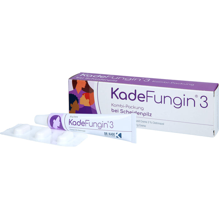KadeFungin 3 Kombi-Packung Vaginaltabletten und Creme, 1 St. Kombipackung