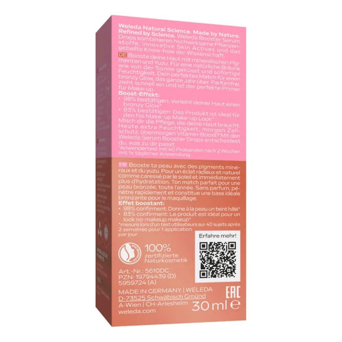 WELEDA Sunkissed Bronzing Serum Drops sofortige Feuchtigkeit & bronzy Glow, 30 ml Lösung