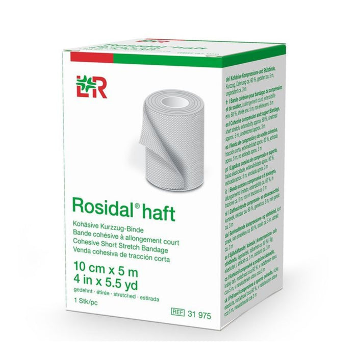 Rosidal haft kohäsive Kurzzugbinde 10 cm x 5 m steril, 6 St. Binde