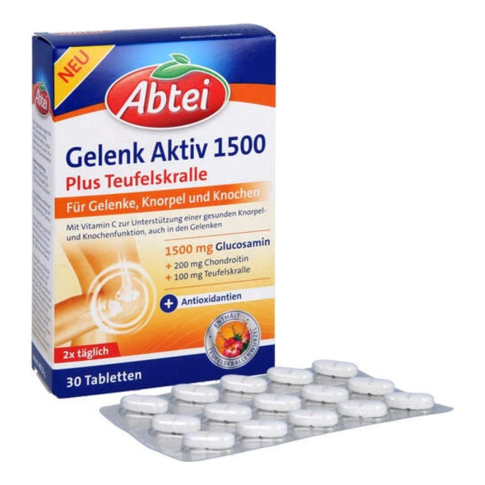 Abtei Gelenk Aktiv Plus Tabletten für Gelenke, Knochen und Knorpel, 30 St. Tabletten