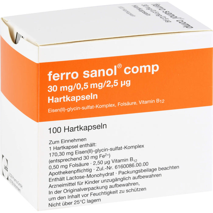 ferro sanol  comp 30mg/0,5mg/2,5µg Hartkapseln, 100 St. Kapseln