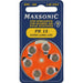Batterie für Hörgeräte MAXSONIC PR 13, 6 St 