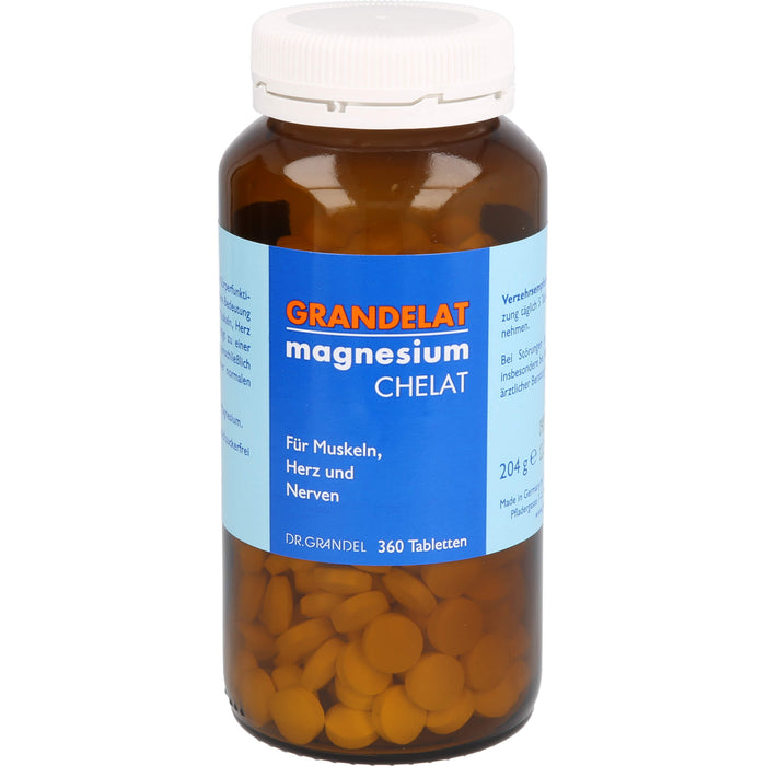 Dr. Grandel Grandelat Magnesium Chelat Tabletten für Muskeln, Herz und Nerven, 360 St. Tabletten