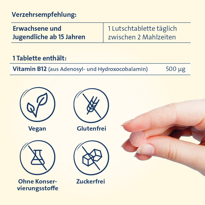 Vitamin B12 Hevert 500 µg Duo Aktiv, 180 St. Tabletten