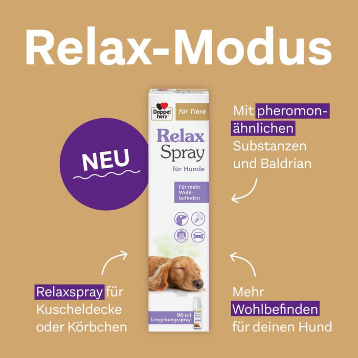 Doppelherz Relax Spray für Hunde, 90 ml Spray