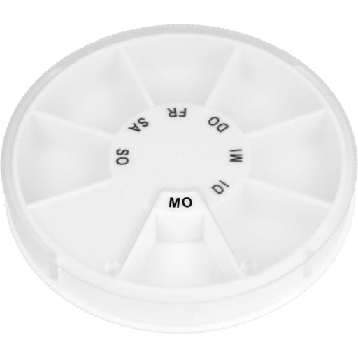 Icron Tablettenspender 7 Fächer transparenter Deckel rund, 1 St. Packung