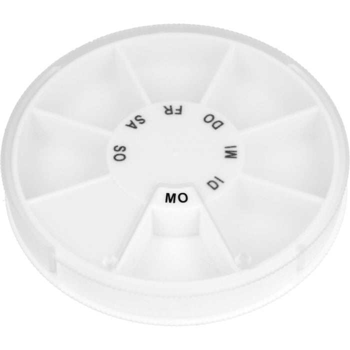 Icron Tablettenspender 7 Fächer transparenter Deckel rund, 1 St. Packung