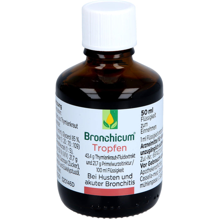 Bronchicum Tropfen bei Husten und akuter Bronchitis, 50 ml Solution