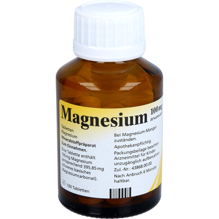 JENAPHARM Magnesium 100 mg Tabletten, 100 St. Tabletten