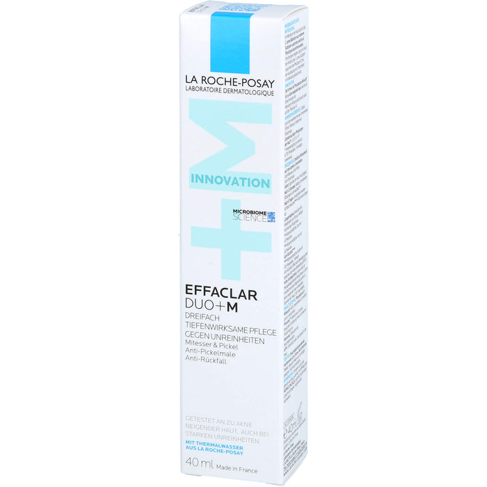 La Roche-Posay Effaclar Duo+M dreifach tiefenwirksame Pflege gegen Unreinheiten, 40 ml Creme