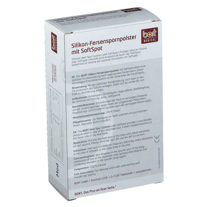 Bort Silikon-Fersenspornpolster mit Softspot Gr.S, 2 St. Zubehör