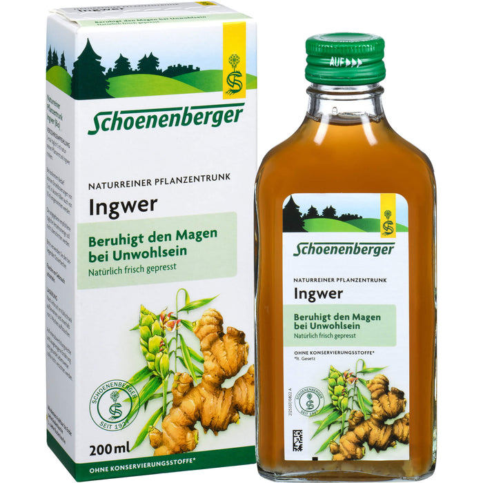 Schoenenberger Ingwer naturreiner Pflanzentrunk, 200 ml Lösung