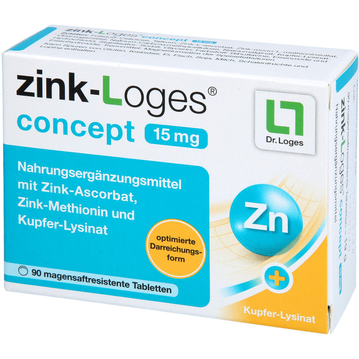 Zink-Loges concept 15 mg Tabletten, 90 St. Tabletten