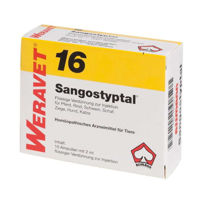 WERAVET 16 Sangostyptal Ampullen, 10 St. Ampullen