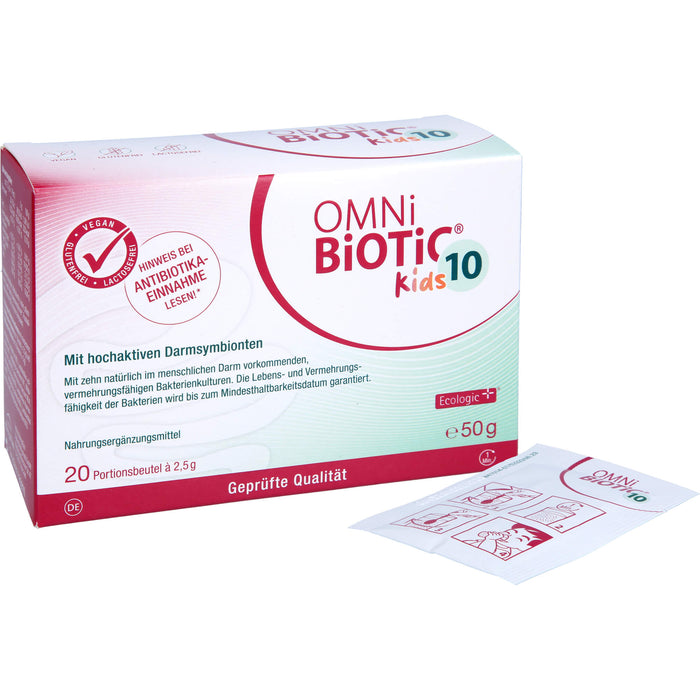OMNI BIOTIC 10 Kids Pulver mit hochaktiven Darmsymbionten, 20 St. Beutel