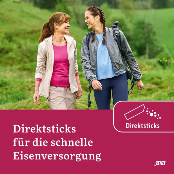 Floradix Eisen Sticks für die schnelle Eisenversorgung mit Lemongrass Himbeer Geschmack, 20 St. Sticks