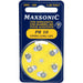 Batterie für Hörgeräte MAXSONIC PR10, 6 St 