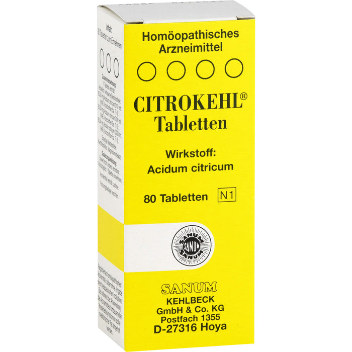 SANUM-KEHLBECK Citrokehl Tabletten, 80 St. Tabletten
