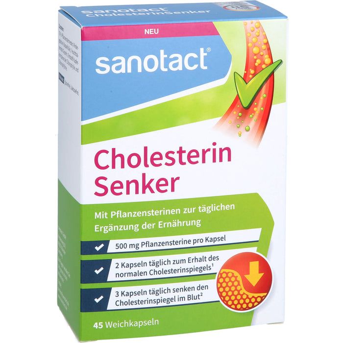 Sanotact Cholesterin Senker Weichkapseln, 45 St. Kapseln