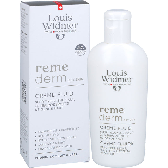 Louis Widmer remederm Creme Fluid für sehr trockene Haut, 200 ml Lösung