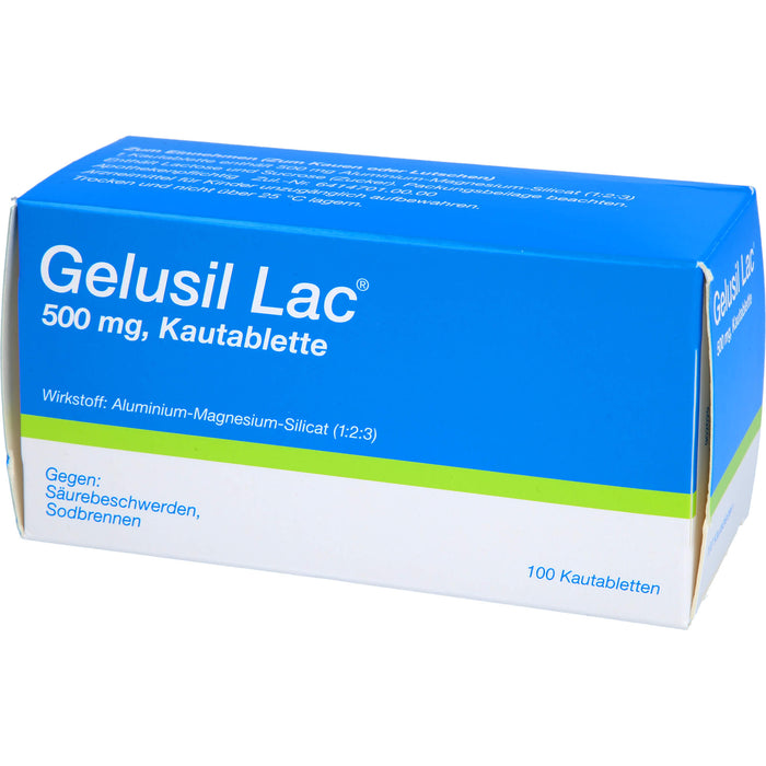 Gelusil Lac Kautabletten gegen Säurebeschwerden, Sodbrennen, 100 St. Tabletten