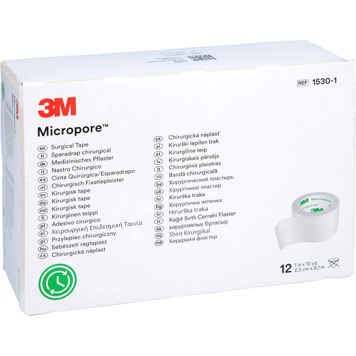 MICROPORE WEI 2,50 cm x 9,10 m, 12 St PFL