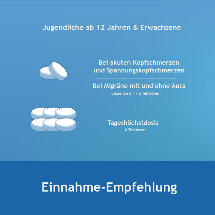 Neuralgin Schmerztabletten schnelle Schmerzlinderung bei Kopfschmerzen, Migräne und Spannungsschmerzen, 20 St. Tabletten