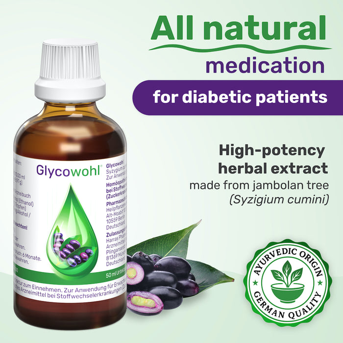 GLYCOWOHL Herbal Drops for Diabetes and Blood Sugar Control, 100 ml Lösung