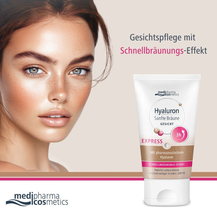 Medipharma Cosmetics Hyaluron Sanfte Bräune Gesicht, 30 ml Creme