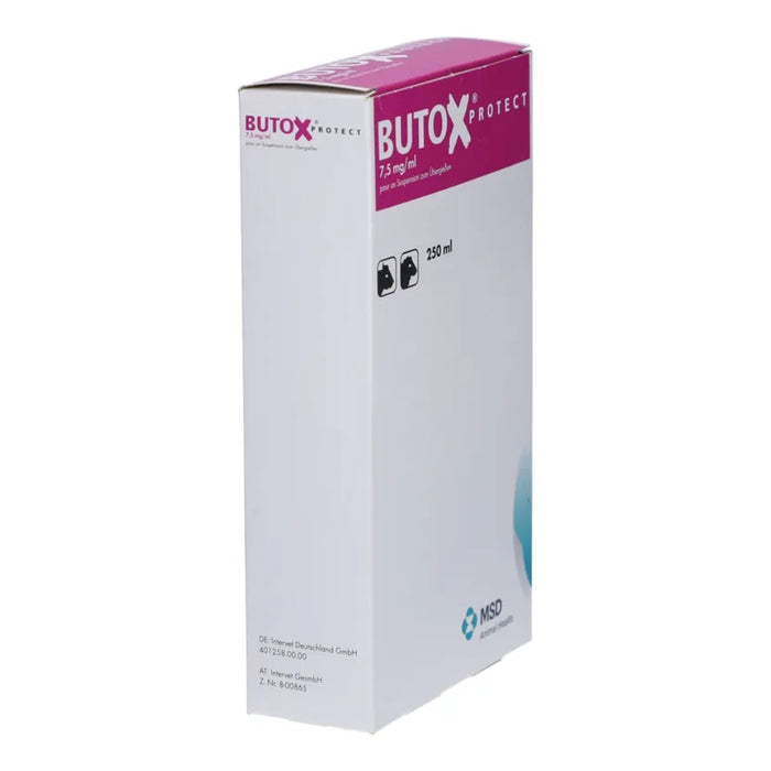 BUTOX Protect 7,5 mg/ml Flasche mit Applikator, 250 ml Lösung