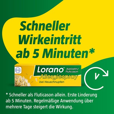 Lorano Azelastin/Fluticason Allergiespray bei Heuschnupfen, 1 St. Spray
