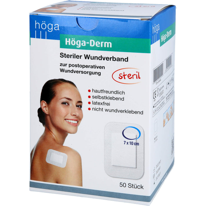 Hoega-Derm steriles Pflaster 100mmx70mm, 50 St PFL