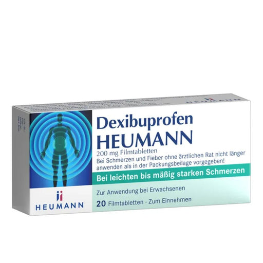 HEUMANN Dexibuprofen 200 mg Filmtabletten bei leichten bis mäßig starken Schmerzen, 20 St. Tabletten