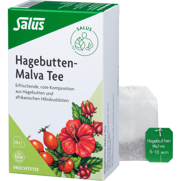 Salus Hagebutten-Malva Tee Bio Früchtetee, 15 St. Filterbeutel